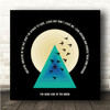 Pink Floyd Breathe Turquoise Triangle Birds And Moon Square Music Song Lyric Art Print