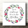 Bruno Mars Count On Me Rose Floral Wreath Square Music Song Lyric Wall Art Print