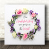 Elton John Your Song Floral Wreath Square Music Song Lyric Wall Art Print
