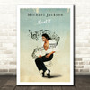 Michael Jackson Beat It Music Notes Swirl Music Song Lyric Wall Art Print