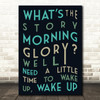 Oasis Morning Glory Abstract Typography Music Song Lyric Wall Art Print