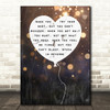 Coldplay Fix You Heart Balloon Music Song Lyric Wall Art Print