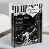 Jazz Grunge & Text Black & White Any Song Lyric Acrylic Block