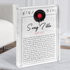 Grunge Vinyl Record Drip Any Song Lyric Acrylic Block