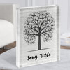 Music Script Tree Any Song Lyric Acrylic Block
