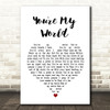 Cilla Black You're My World White Heart Song Lyric Quote Print