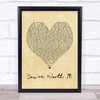 Cimorelli You're Worth It Vintage Heart Song Lyric Quote Print