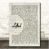 Lighthouse Family Lifted Vintage Script Song Lyric Print
