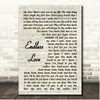 Lionel Richie & Diana Ross Endless Love Vintage Script Song Lyric Print