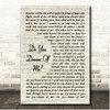 Michael W Smith Do You Dream Of Me Vintage Script Song Lyric Print