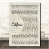 O.A.R California Vintage Script Song Lyric Print