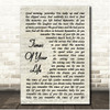 Paul Anka Times Of Your Life Vintage Script Song Lyric Print