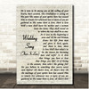 Paul Stookey Wedding Song (There Is Love) Vintage Script Song Lyric Print