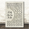 The Flamingoes I Only Have Eyes For You Vintage Script Song Lyric Print