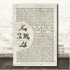 Boyzone Key To My Life Vintage Script Song Lyric Print