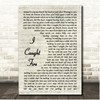 The Used I Caught Fire Vintage Script Song Lyric Print