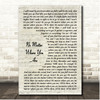 Us The Duo No Matter Where You Are Vintage Script Song Lyric Print