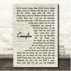 Vance Joy Emmylou Vintage Script Song Lyric Print