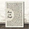 Bryan Martin Beauty in the Struggle Vintage Script Song Lyric Print