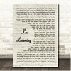 Chris McClarney feat. Hollyn I'm Listening Vintage Script Song Lyric Print