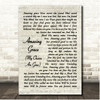 Chris Tomlin Amazing Grace (My Chains Are Gone) Vintage Script Song Lyric Print