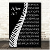 Al Jarreau After All Piano Song Lyric Print