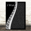 R Kelly I Wish Piano Song Lyric Print