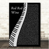 UB40 Red Red Wine Piano Song Lyric Print