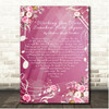 The Phantom of the Opera Wishing You Were Somehow Here Again Pink Floral Music Notes Heart Song Lyric Print