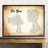 Coldplay Fix You Man Lady Couple Song Lyric Quote Print