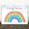 Devin Townsend Deep Peace Watercolour Rainbow & Clouds Song Lyric Print