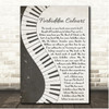 David Sylvian Forbidden Colours Rustic Grey Piano Script Song Lyric Print