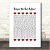 Patrick Hernandez Born to Be Alive Red Hearts In Row Song Lyric Print