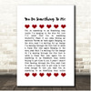 Paul Weller You Do Something To Me Red Hearts In Row Song Lyric Print