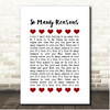 The Elovaters So Many Reasons Red Hearts In Row Song Lyric Print