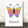 Mariah Carey Babydoll Rainbow Butterfly Song Lyric Print