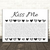 Olly Murs Kiss Me Hearts Black & White Song Lyric Print