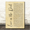 Adele Love In The Dark Rustic Script Song Lyric Print