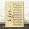 Adele To Be Loved Rustic Script Song Lyric Print