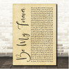 Christina Perri Be My Forever Rustic Script Song Lyric Print