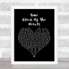 Culture Club Time (Clock Of The Heart) Black Heart Song Lyric Quote Print