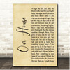 Crosby, Stills, Nash & Young Our House Rustic Script Song Lyric Print