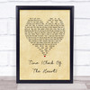 Culture Club Time (Clock Of The Heart) Vintage Heart Song Lyric Quote Print