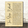 Def Leppard Two Steps Behind Rustic Script Song Lyric Print