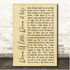 Doris Day Dream A Little Dream of Me Rustic Script Song Lyric Print