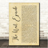 Dr. Dre The Next Episode Rustic Script Song Lyric Print