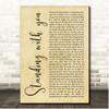 Guy Sebastian Standing With You Rustic Script Song Lyric Print