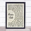 Dan Reed Network Rainbow Child Vintage Script Song Lyric Quote Print