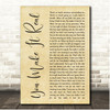 James Morrison You Make It Real Rustic Script Song Lyric Print