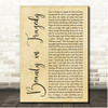 August Burns Red Beauty in Tragedy Rustic Script Song Lyric Print